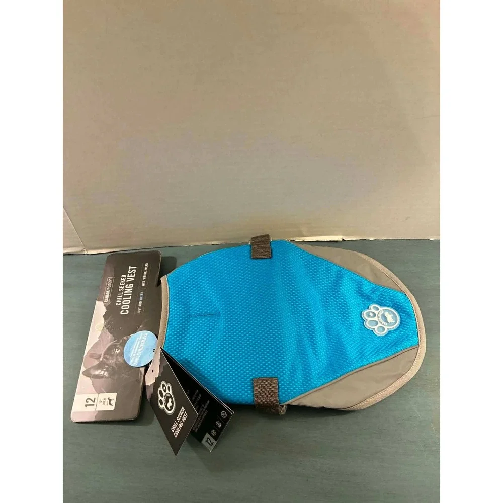 Canada Pooch Chill Seeker Cooling Vest Dog Size 12 Blue Evaporative Mesh